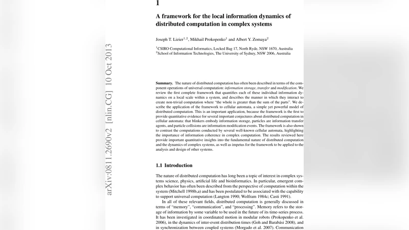 A framework for the local information dynamics of distributed   computation in complex systems