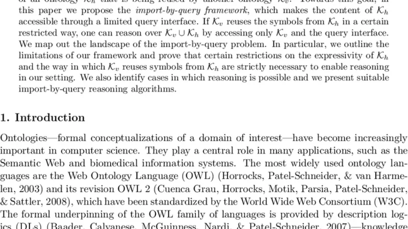 Reasoning over Ontologies with Hidden Content: The Import-by-Query   Approach