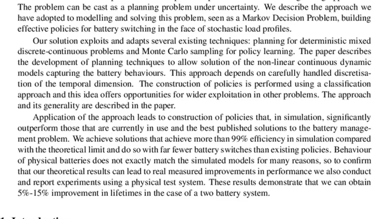 Plan-based Policies for Efficient Multiple Battery Load Management