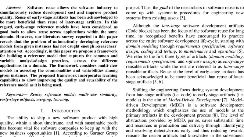 Automatic Reference Models Development: A Framework