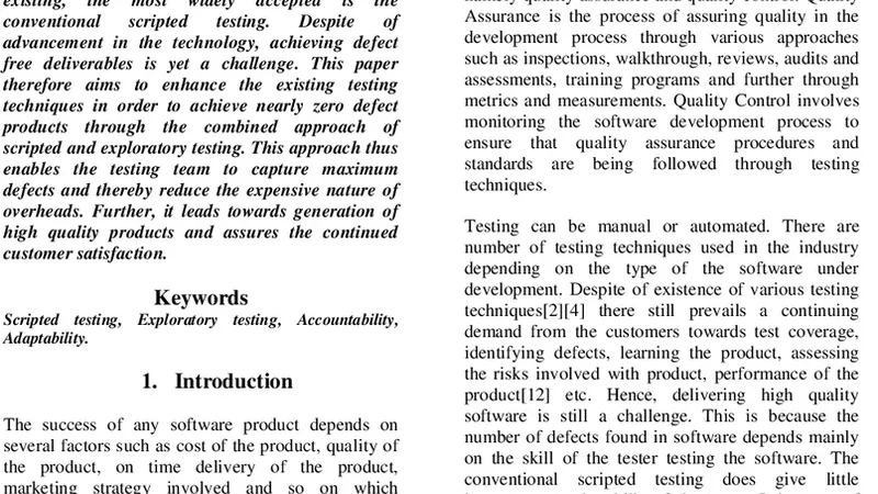 Defect Detection Efficiency A Combined Approach