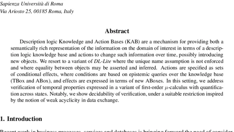 Description Logic Knowledge and Action Bases