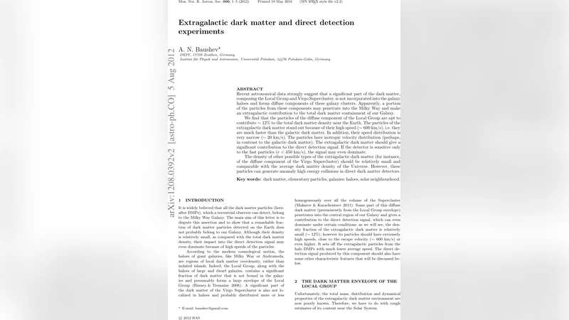 Extragalactic dark matter and direct detection experiments