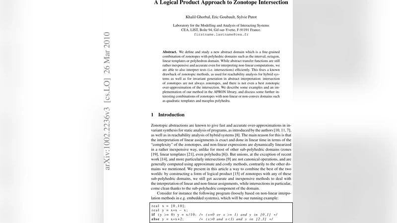 A Logical Product Approach to Zonotope Intersection