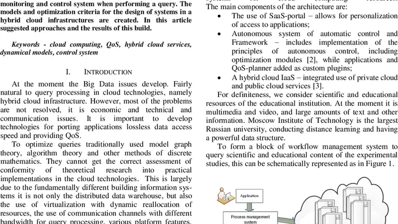 Optimal Control of Applications for Hybrid Cloud Services