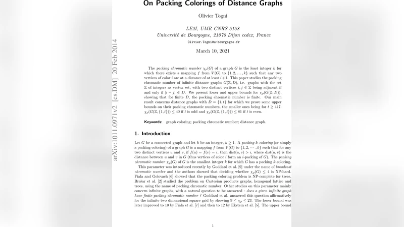 On Packing Colorings of Distance Graphs