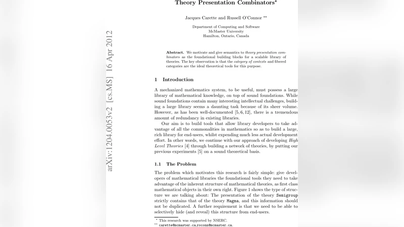 Theory Presentation Combinators