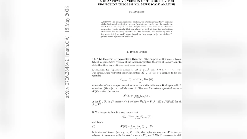 A quantitative version of the Besicovitch projection theorem via   multiscale analysis