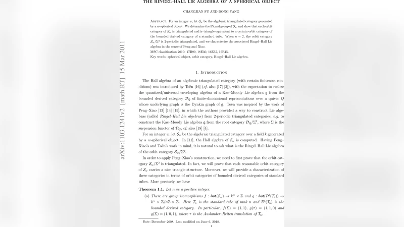 The Ringel--Hall Lie algebra of a spherical object