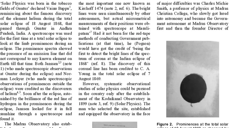 Charles Michie Smith - founder of the Kodaikanal (Solar Physics)   Observatory and beginnings of physical astronomy in India