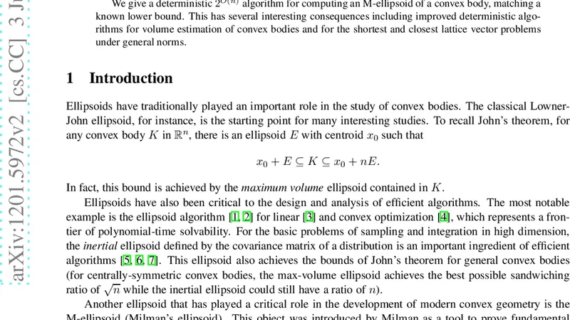 Near-Optimal Deterministic Algorithms for Volume Computation and Lattice   Problems via M-Ellipsoids