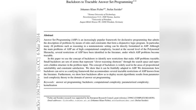 Backdoors to Tractable Answer-Set Programming