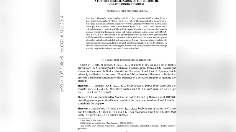 A further generalization of the colourful Caratheodory theorem