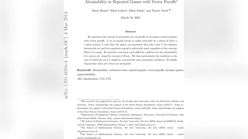 Attainability in Repeated Games with Vector Payoffs