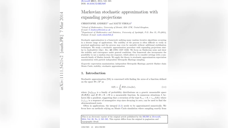 Markovian stochastic approximation with expanding projections