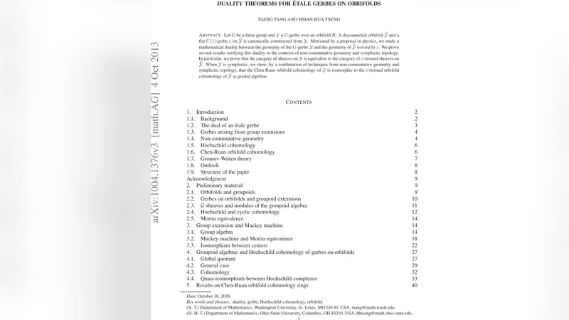 Duality theorems for etale gerbes on orbifolds