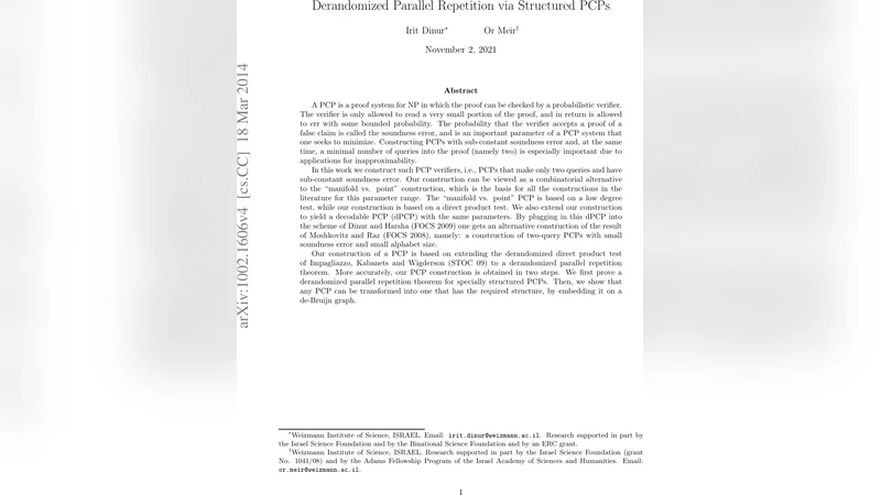 Derandomized Parallel Repetition via Structured PCPs