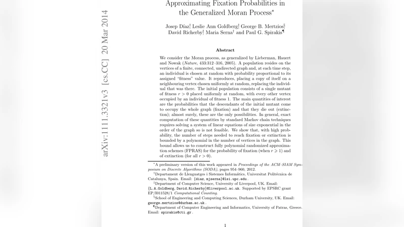 Approximating Fixation Probabilities in the Generalized Moran Process