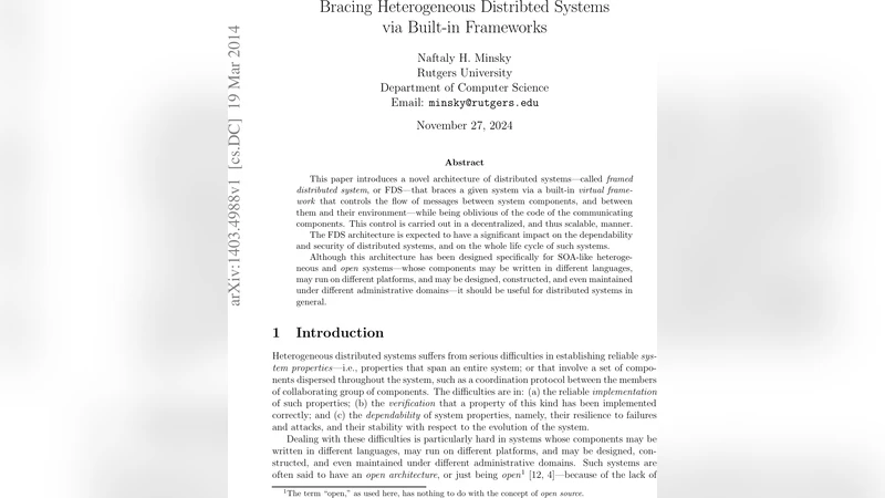 Bracing Heterogeneous Distributed Systems via Built-in Frameworks