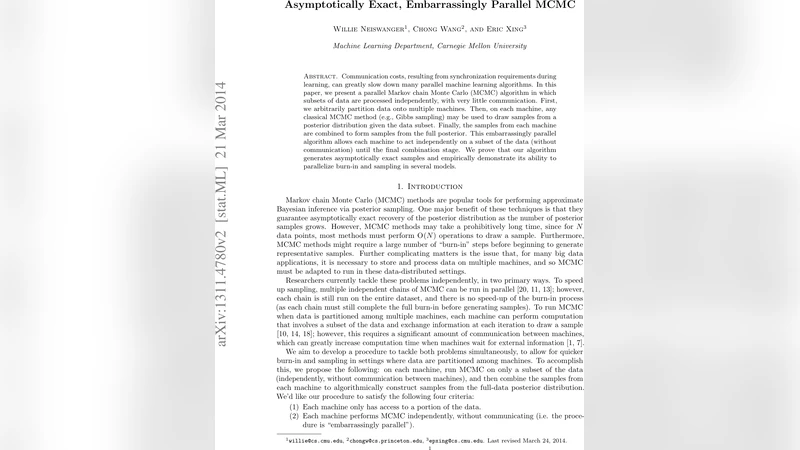 Asymptotically Exact, Embarrassingly Parallel MCMC