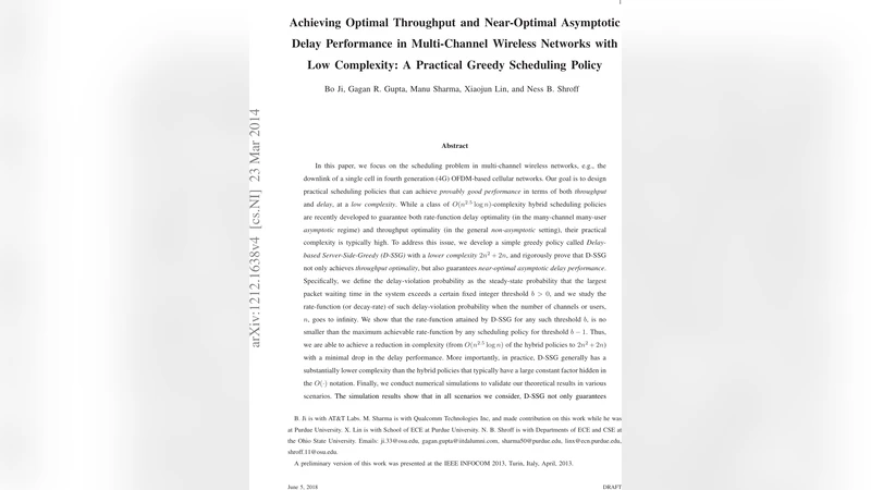 Achieving Optimal Throughput and Near-Optimal Asymptotic Delay   Performance in Multi-Channel Wireless Networks with Low Complexity: A   Practical Greedy Scheduling Policy