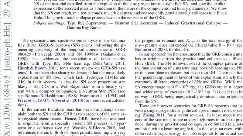 On the Induced Gravitational Collapse of a Neutron Star to a Black Hole   by a Type Ib/c Supernova