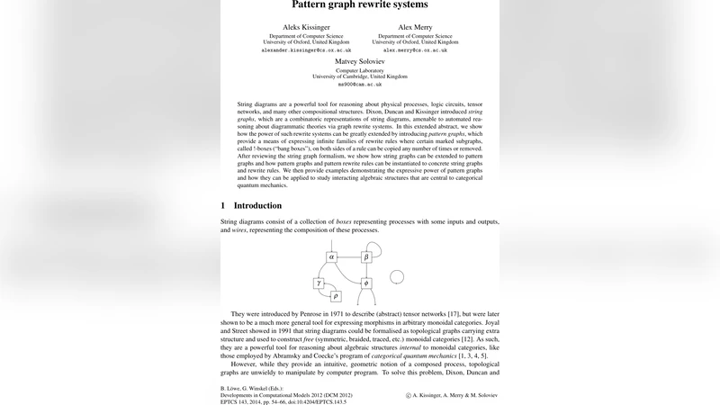 Pattern graph rewrite systems