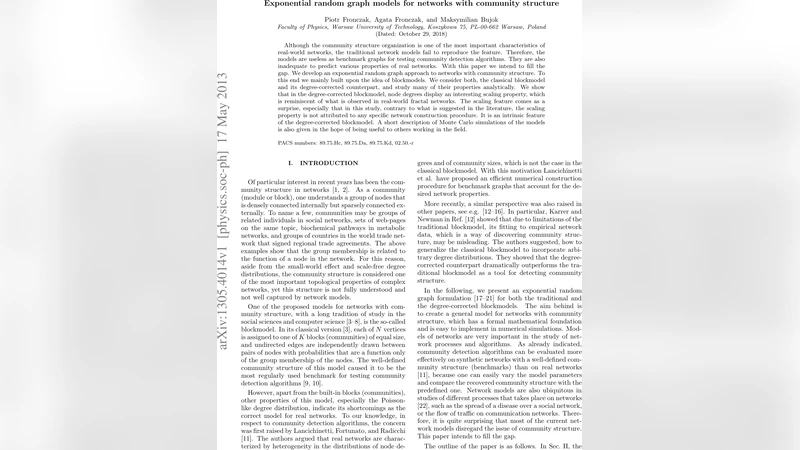 Exponential random graph models for networks with community structure