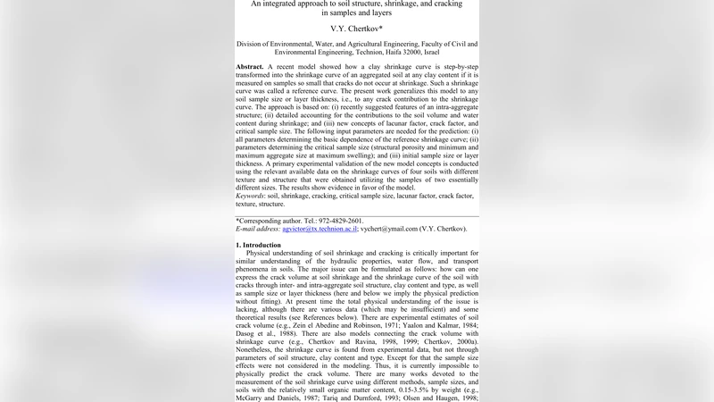 An integrated approach to soil structure, shrinkage, and cracking in   samples and layers
