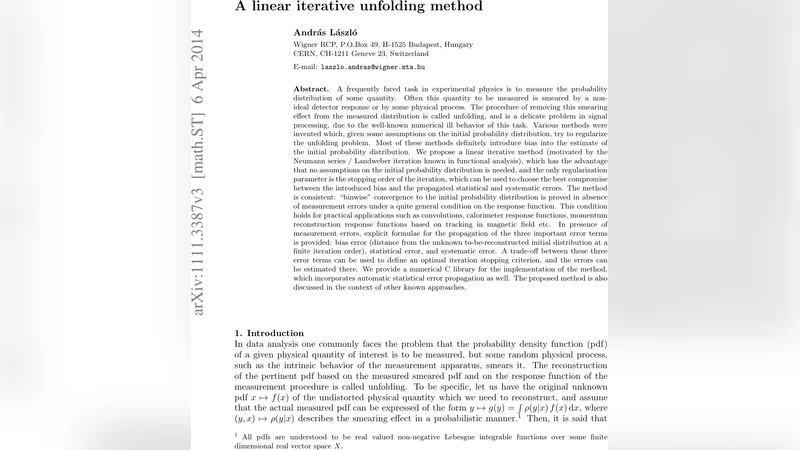A Linear Iterative Unfolding Method