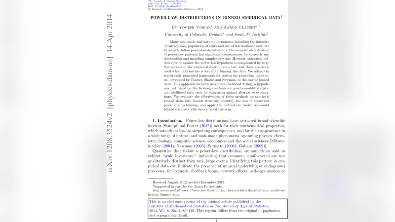 Power-law distributions in binned empirical data