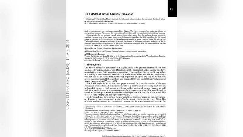 The Cost of Address Translation