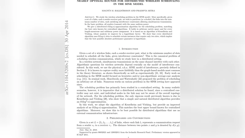 Nearly Optimal Bounds for Distributed Wireless Scheduling in the SINR   Model