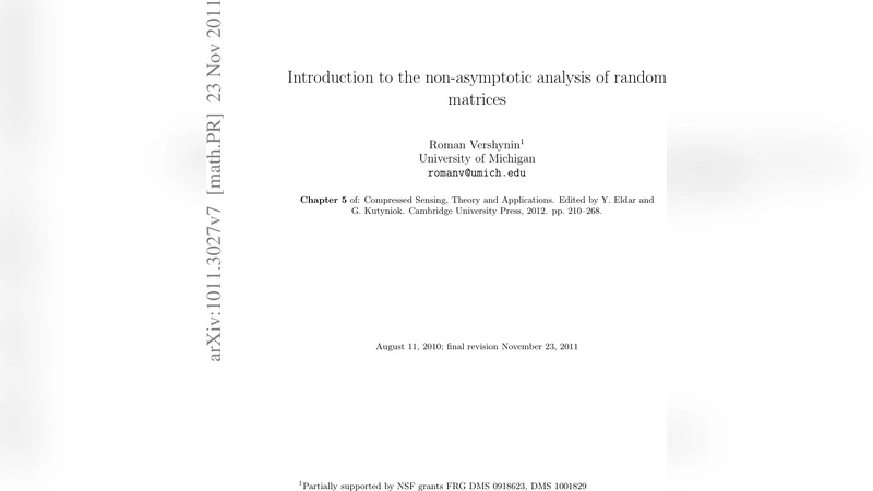 Introduction to the non-asymptotic analysis of random matrices