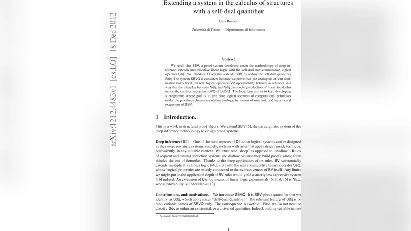 Extending a system in the calculus of structures with a self-dual   quantifier