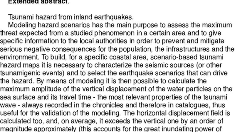 Does MoSE cope with inland tsunamis hazard?