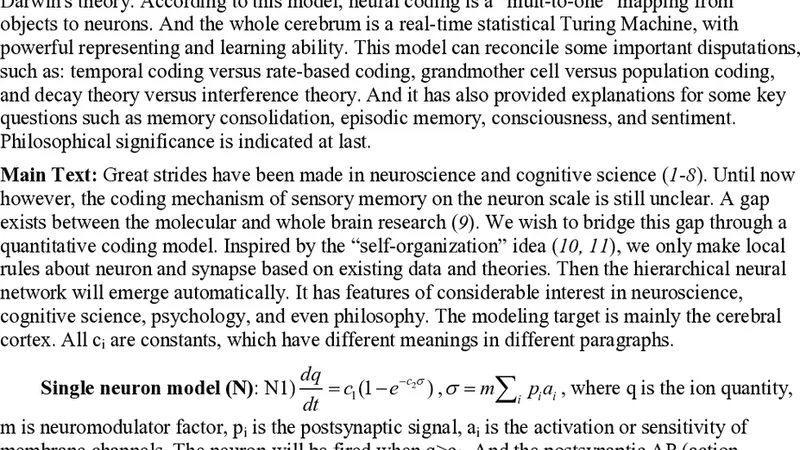 A Quantitative Neural Coding Model of Sensory Memory