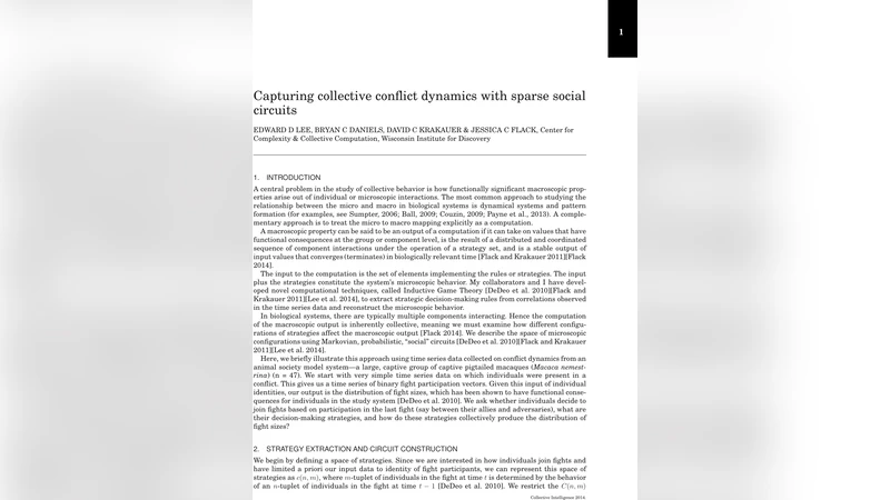 Capturing collective conflict dynamics with sparse social circuits