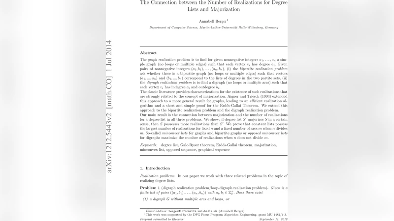 The Connection between the Number of Realizations for Degree Sequences   and Majorization