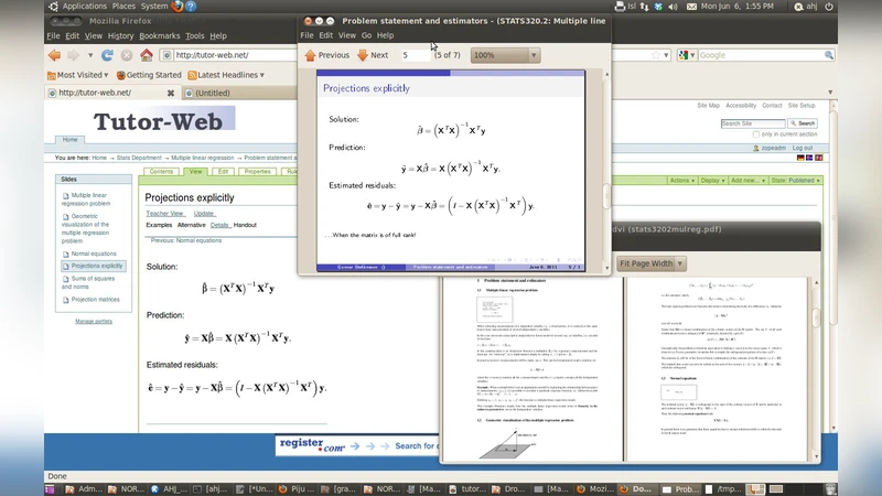 Using an Online Learning Environment to Teach an Undergraduate   Statistics Course: the tutor-web