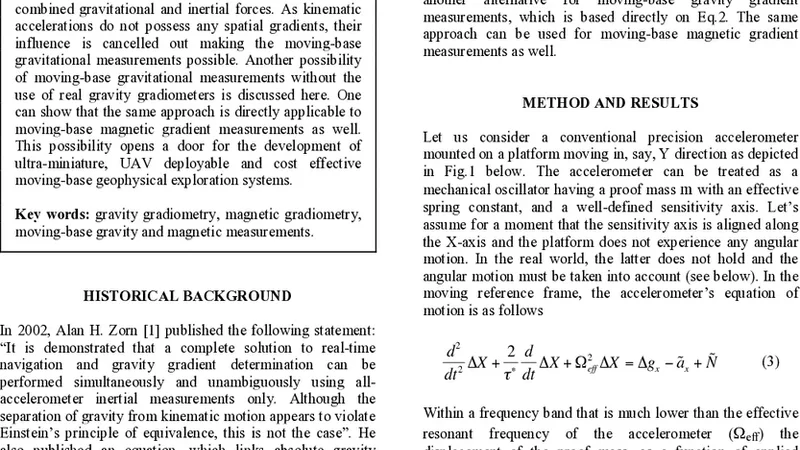 Moving-base Gradiometry without Gradiometers: Back to the Future