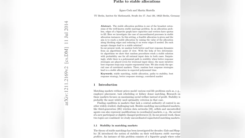 Paths to stable allocations