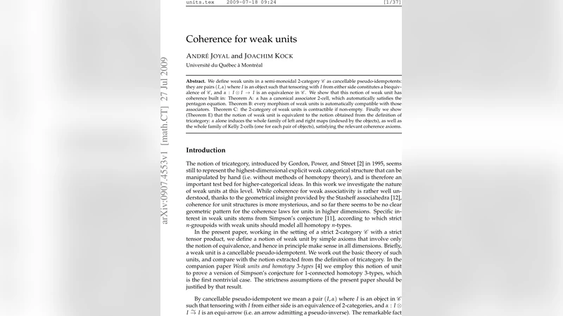 Coherence for weak units