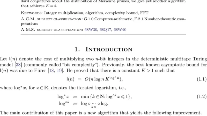 Even faster integer multiplication