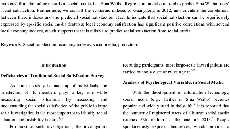 Identifying Social Satisfaction from Social Media