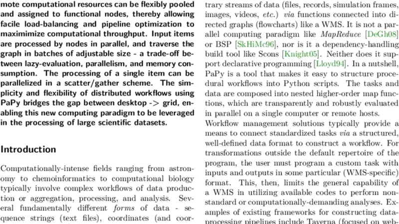 PaPy: Parallel and Distributed Data-processing Pipelines in Python