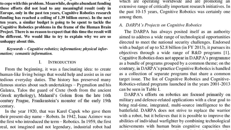 Cognitive Robotics: for never was a story of more woe than this