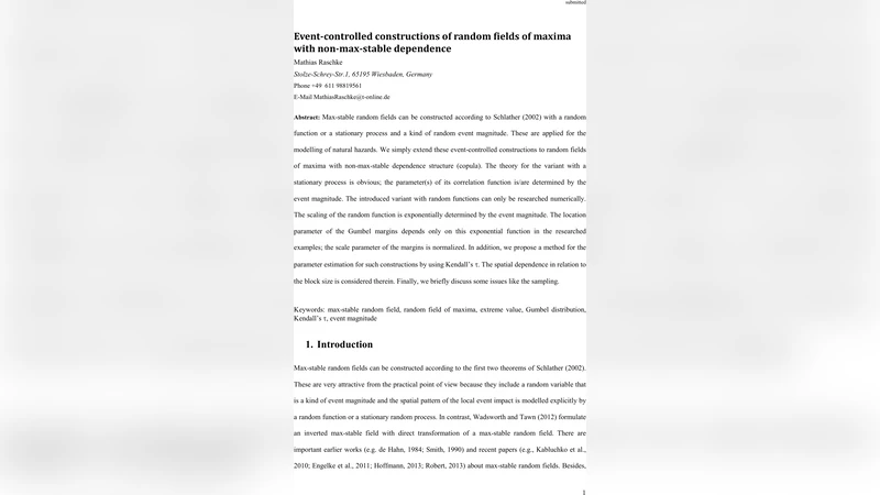 Event-controlled constructions of random fields of maxima with   non-max-stable dependence