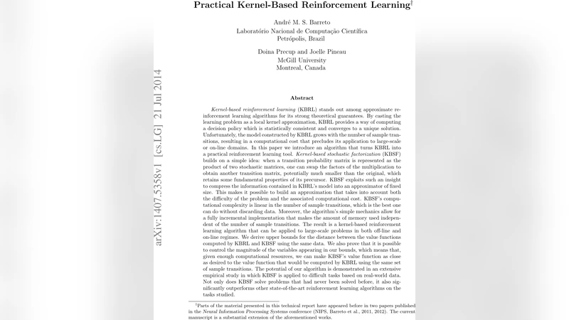 Practical Kernel-Based Reinforcement Learning