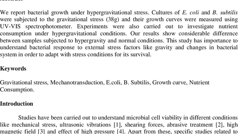 Variation in Microbial Growth under Hypergravity